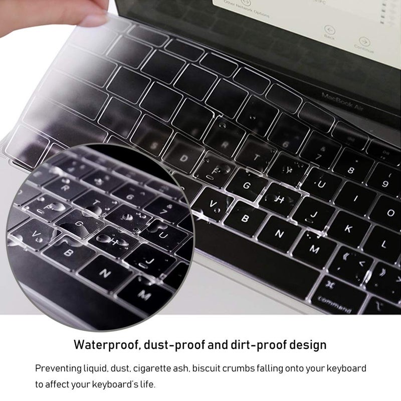 ProElife Keyboard Cover for 2019-2018 MacBook Air 13'' with Touch ID Retina Display (A1932) Accessories Ultra Thin Keyboard Protector, NOT FIT Mac Air 2021-2020 (Transparent Clear) - Image 4